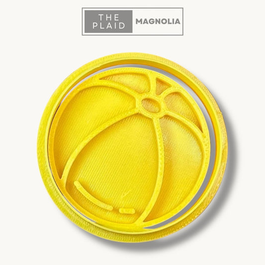 Beach Ball - Custom 3D Printed Cookie Cutter + Stamp Combo