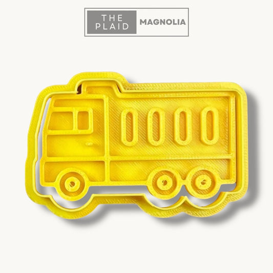 Construction Truck - Custom 3D Printed Cookie Cutter + Stamp Combo