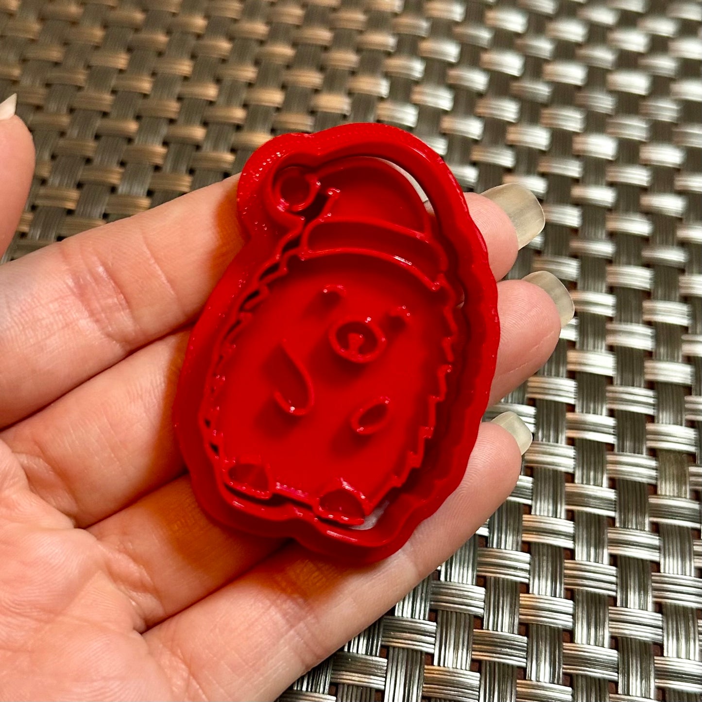 Christmas Hedgehog - Custom 3D Printed Cookie Cutter + Stamp Combo