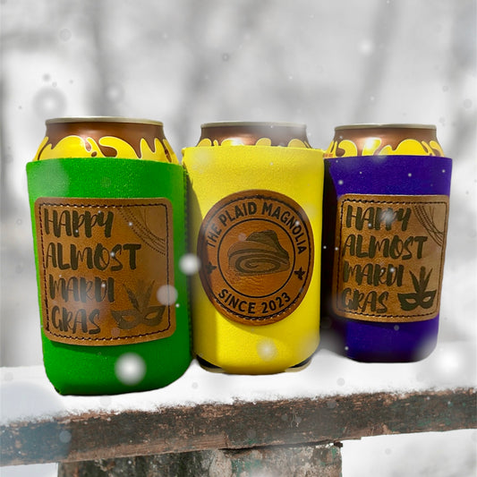 Almost Mardi Gras Holiday Koozie