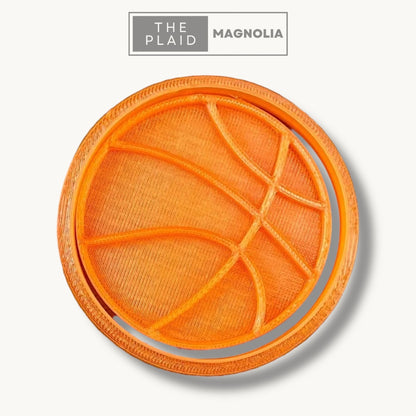 Basketball - Custom 3D Printed Cookie Cutter + Stamp Combo