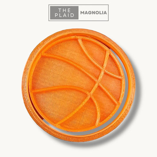 Basketball - Custom 3D Printed Cookie Cutter + Stamp Combo