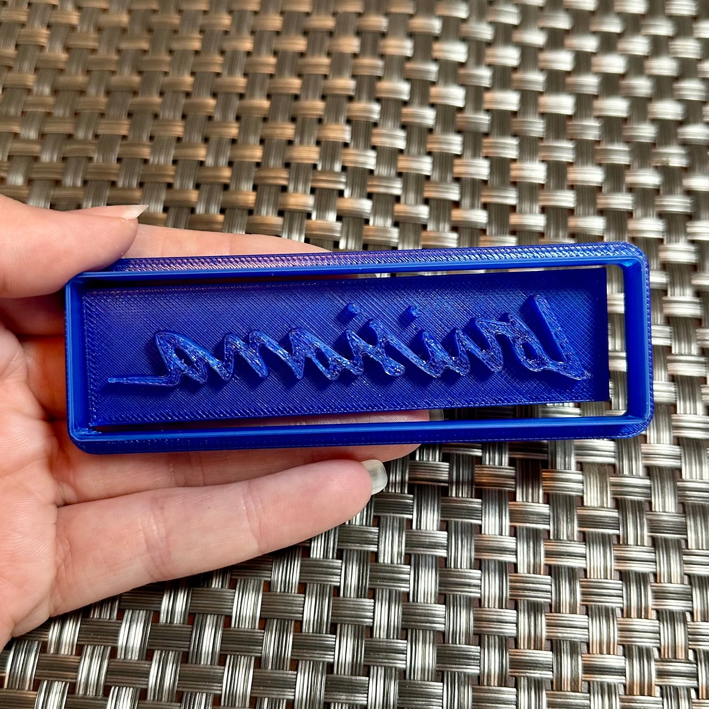 Louisiana Text - Custom 3D Printed Cookie Cutter + Stamp Combo