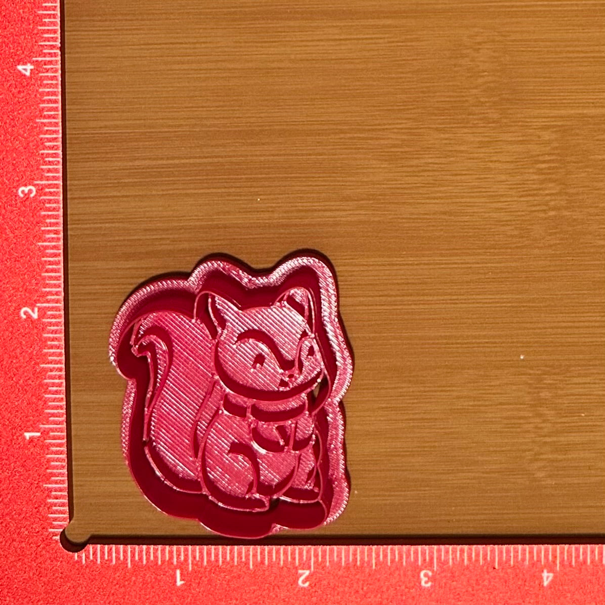 Christmas Squirrel - Custom 3D Printed Cookie Cutter + Stamp Combo