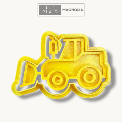 Tractor with Bucket - Custom 3D Printed Cookie Cutter + Stamp Combo