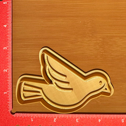 Dove - Custom 3D Printed Cookie Cutter + Stamp Combo