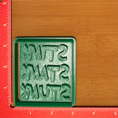 Stink Stank Stunk - Custom 3D Printed Cookie Cutter + Stamp Combo