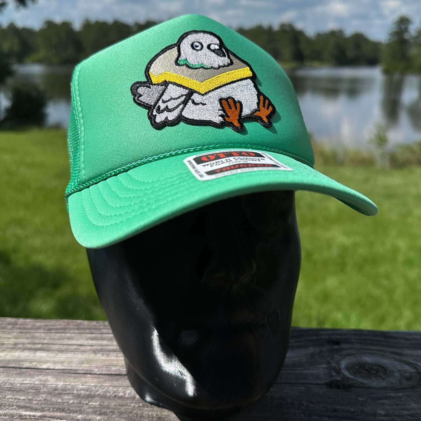 Chunky Pigeon | Green Otto Foam Front Rope Trucker Hat