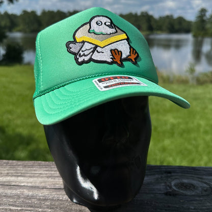 Chunky Pigeon | Green Otto Foam Front Rope Trucker Hat