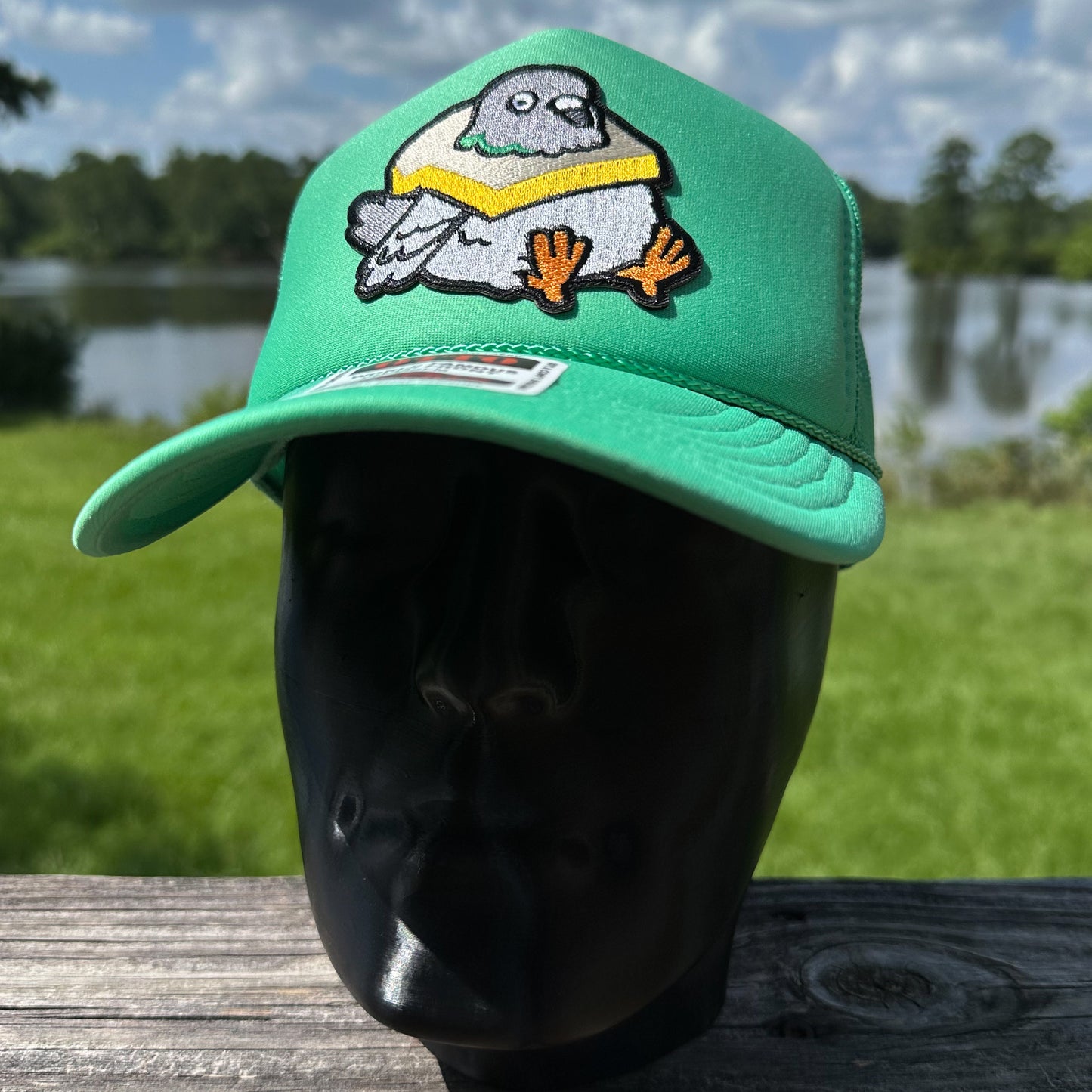 Chunky Pigeon | Green Otto Foam Front Rope Trucker Hat