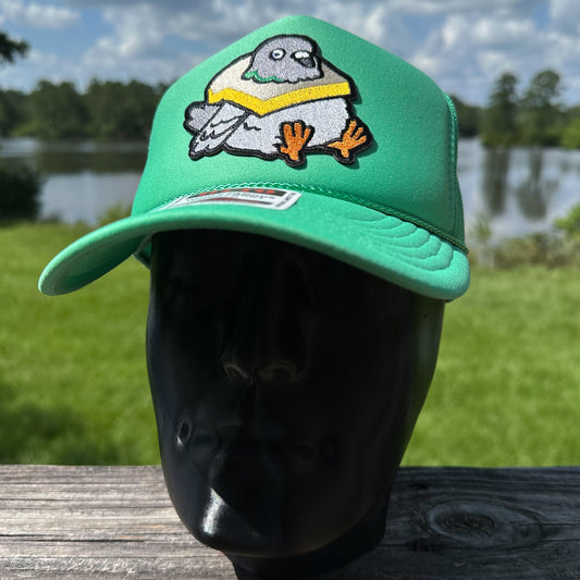 Chunky Pigeon | Green Otto Foam Front Rope Trucker Hat