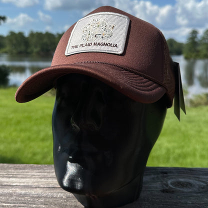 Plaid Magnolia | Brown Foam Front | Decky High Crown