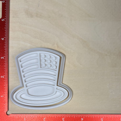 Uncle Sam Hat - Custom 3D Printed Cookie Cutter + Stamp Combo