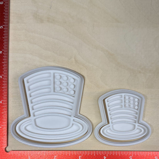 Uncle Sam Hat - Custom 3D Printed Cookie Cutter + Stamp Combo
