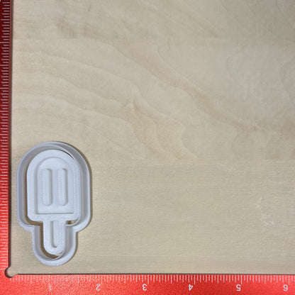 Popsicle - Custom 3D Printed Cookie Cutter + Stamp Combo