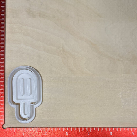 Popsicle - Custom 3D Printed Cookie Cutter + Stamp Combo