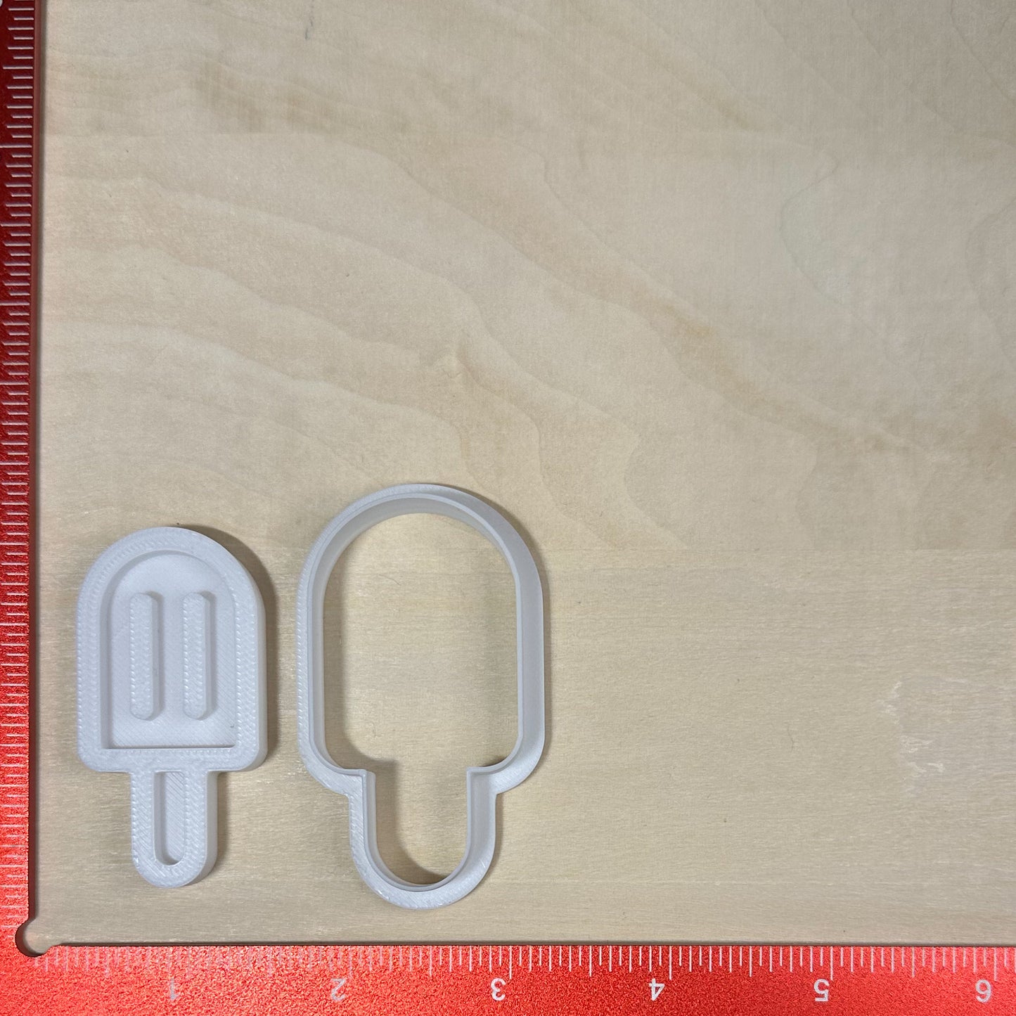 Popsicle - Custom 3D Printed Cookie Cutter + Stamp Combo