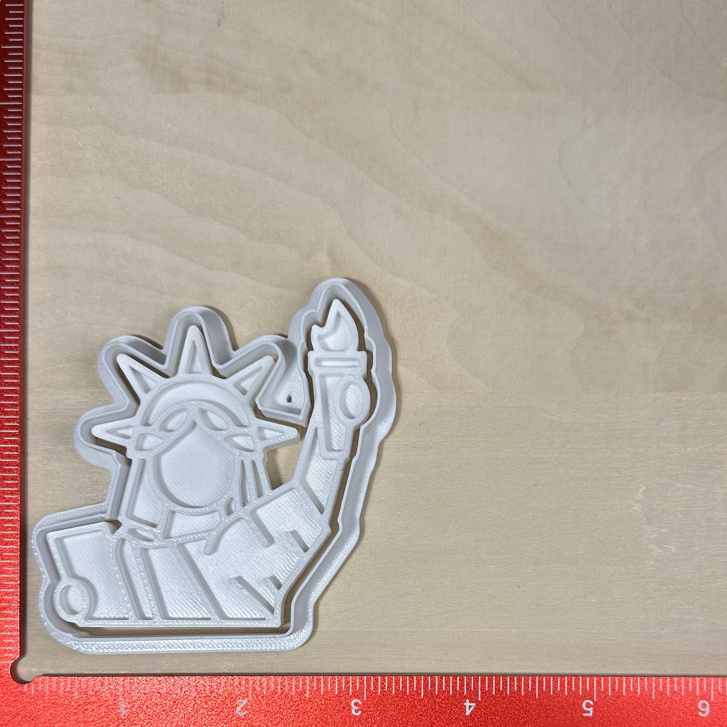 Lady Liberty - Custom 3D Printed Cookie Cutter + Stamp Combo