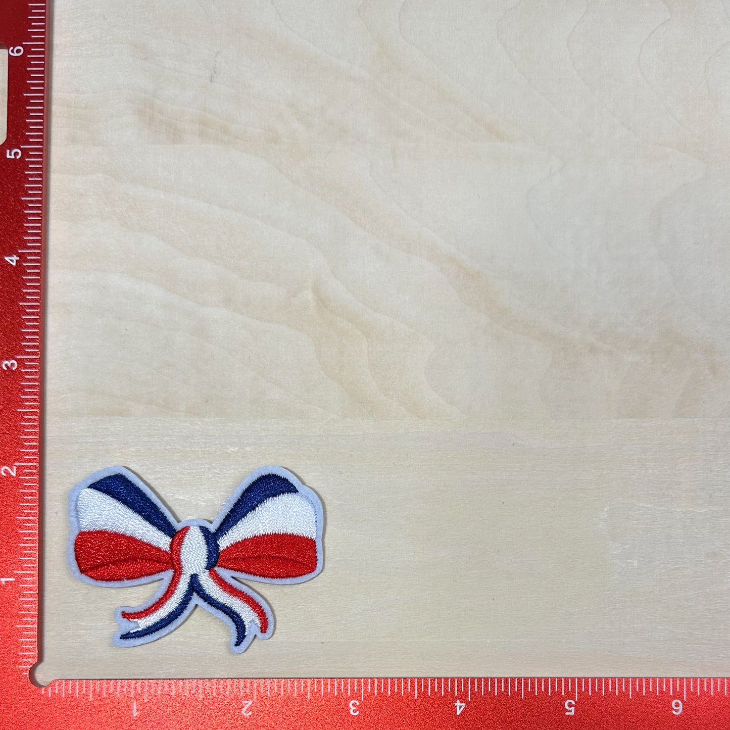 Red, White, and Blue Bow - Embroidered Patch