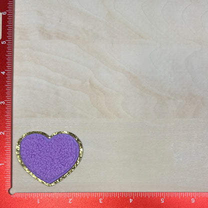 Heart, Purple - Chenille Patch