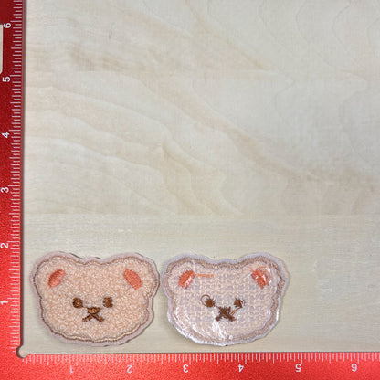 Teddy Bear Heads - Chenille Patch