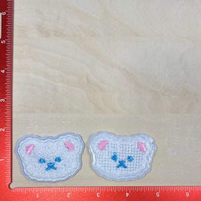 Teddy Bear Heads - Chenille Patch