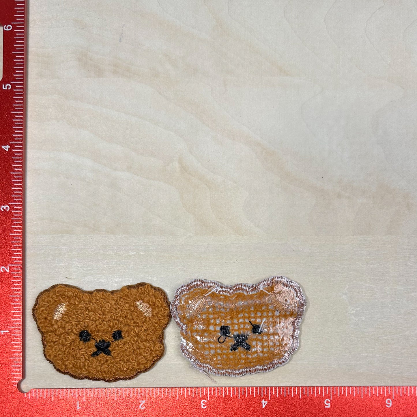 Teddy Bear Heads - Chenille Patch