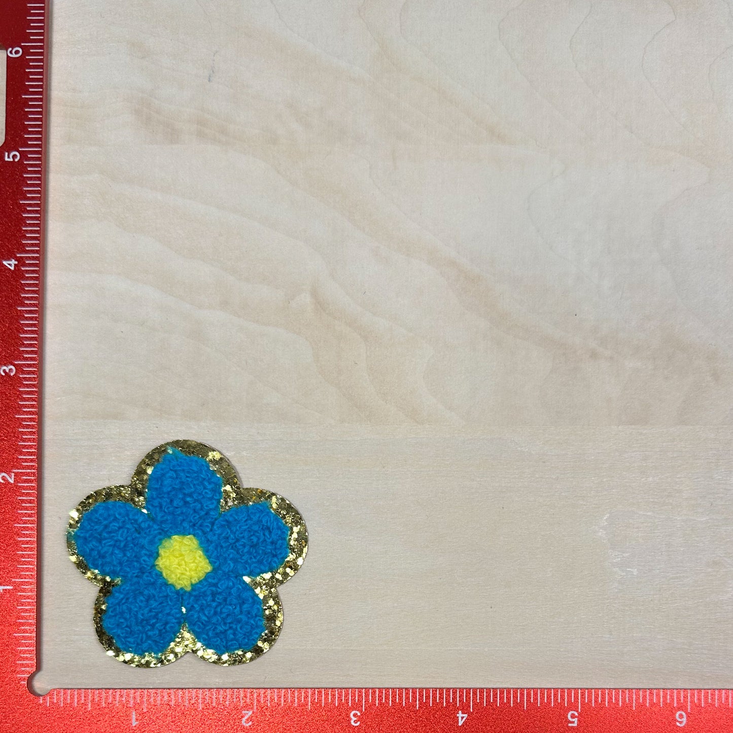 Flower, Blue - Chenille Patch