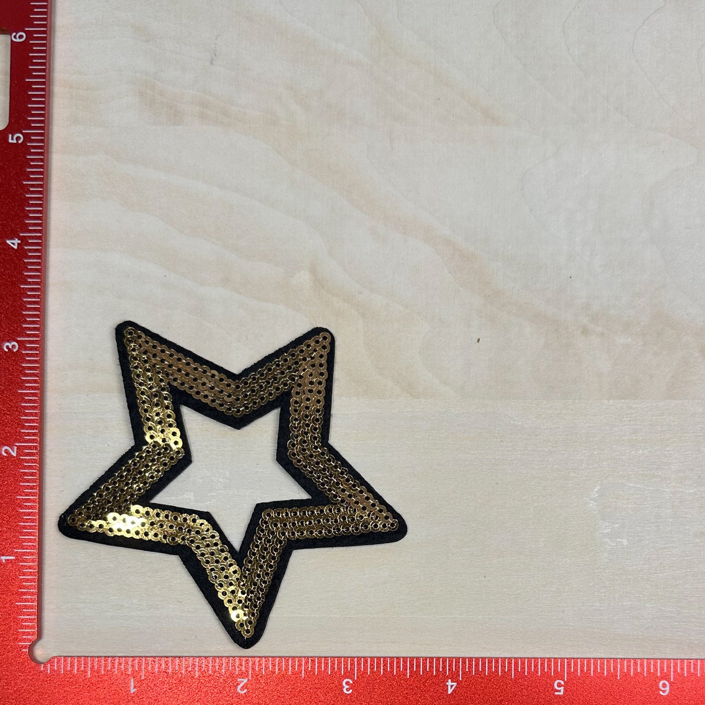 Star, Black and Gold - Sequin Patch