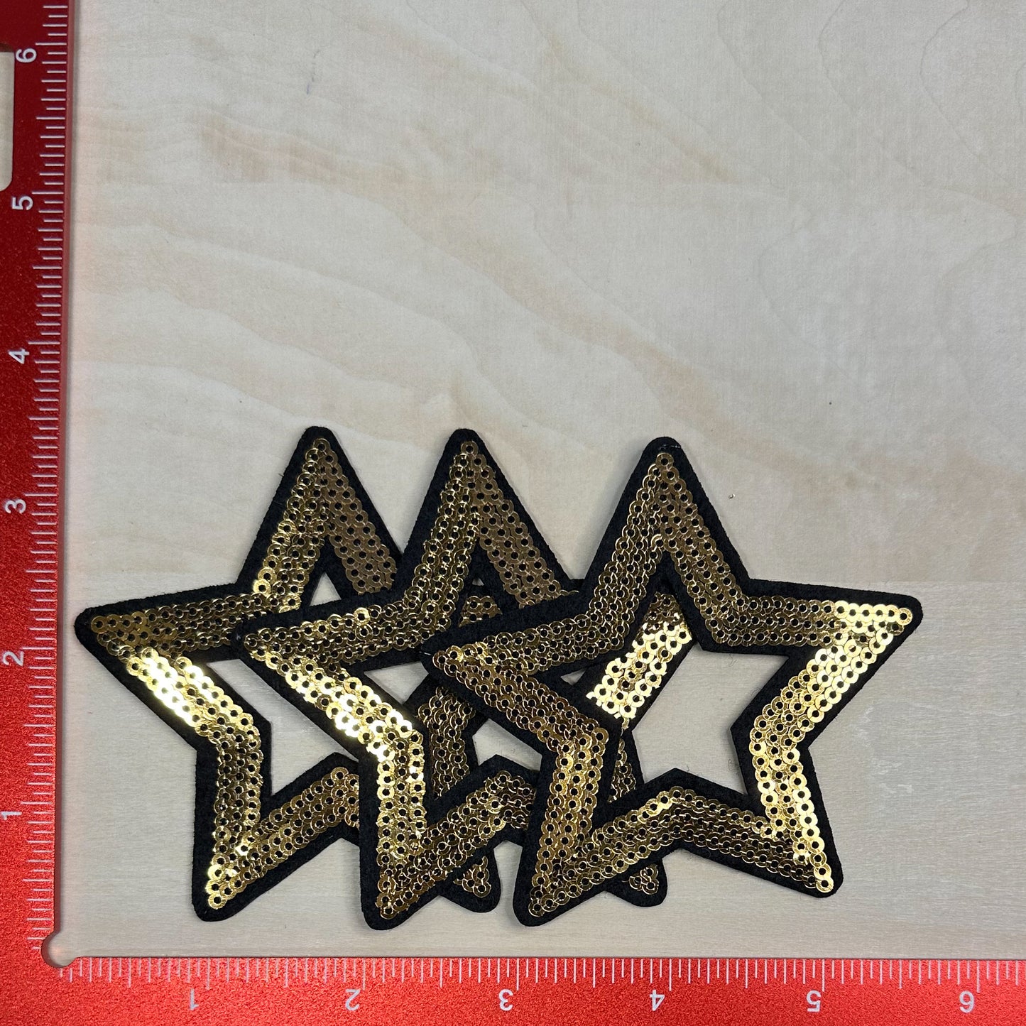 Star, Black and Gold - Sequin Patch