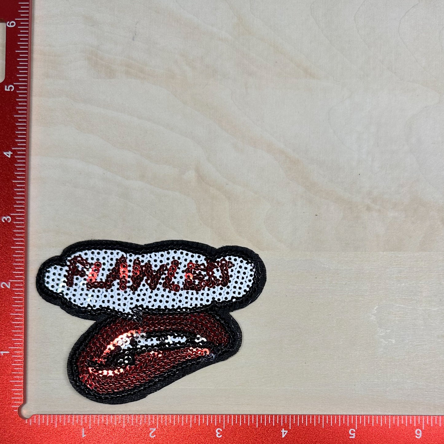 Lips, Flawless - Sequin Patch