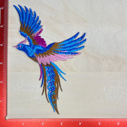 Exotic Blue Birds - Embroidered Patch
