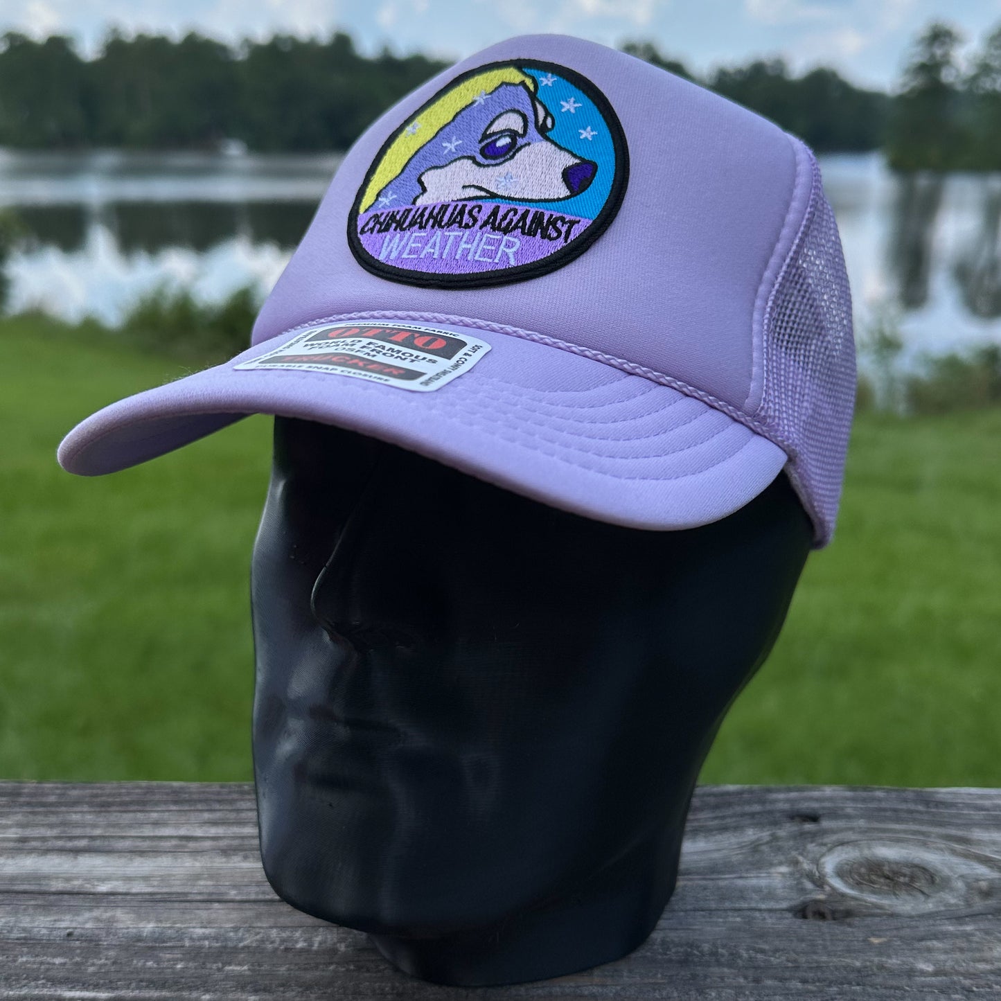 Chihuahuas Against Weather | Lavender Otto Foam Front Rope Trucker Hat