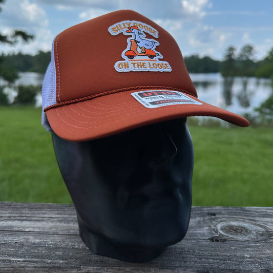 Silly Goose on the Loose | Burnt Orange Otto Foam Front Rope Trucker Hat