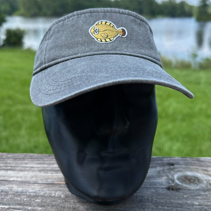 Flounder | Charcoal Sportsman Visor
