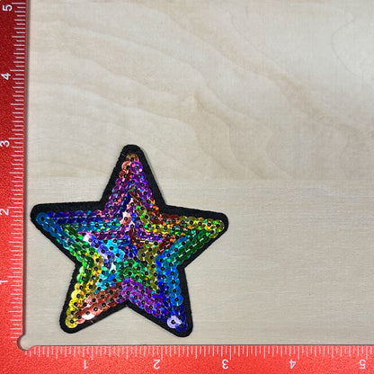 Rainbow Star - Sequin Patch