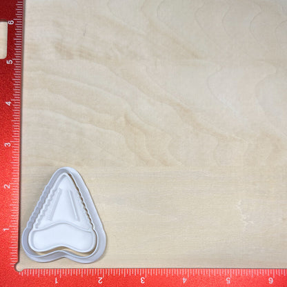 Shark Tooth - Custom 3D Printed Cookie Cutter + Stamp Combo