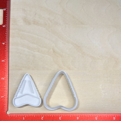 Shark Tooth - Custom 3D Printed Cookie Cutter + Stamp Combo