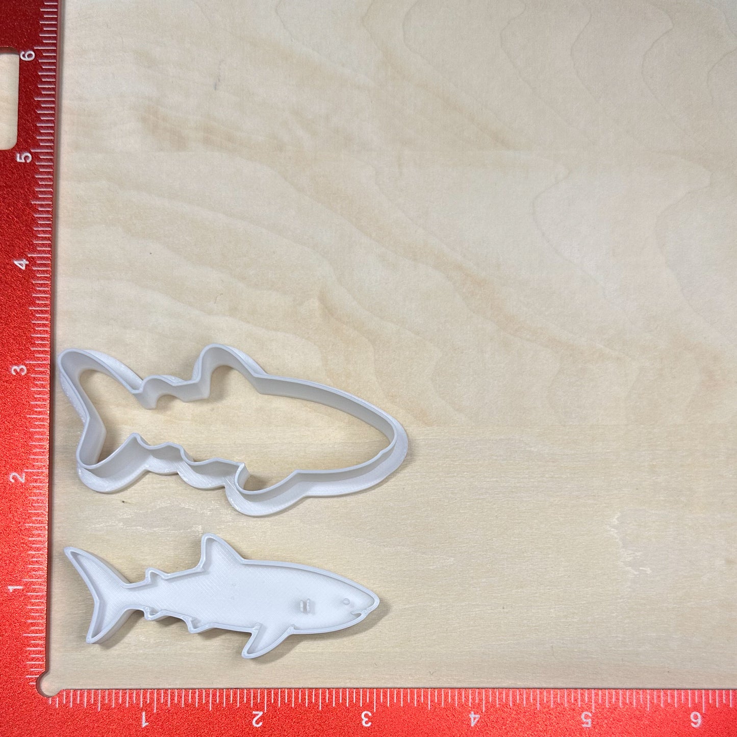 Sharks - Custom 3D Printed Cookie Cutter + Stamp Combo