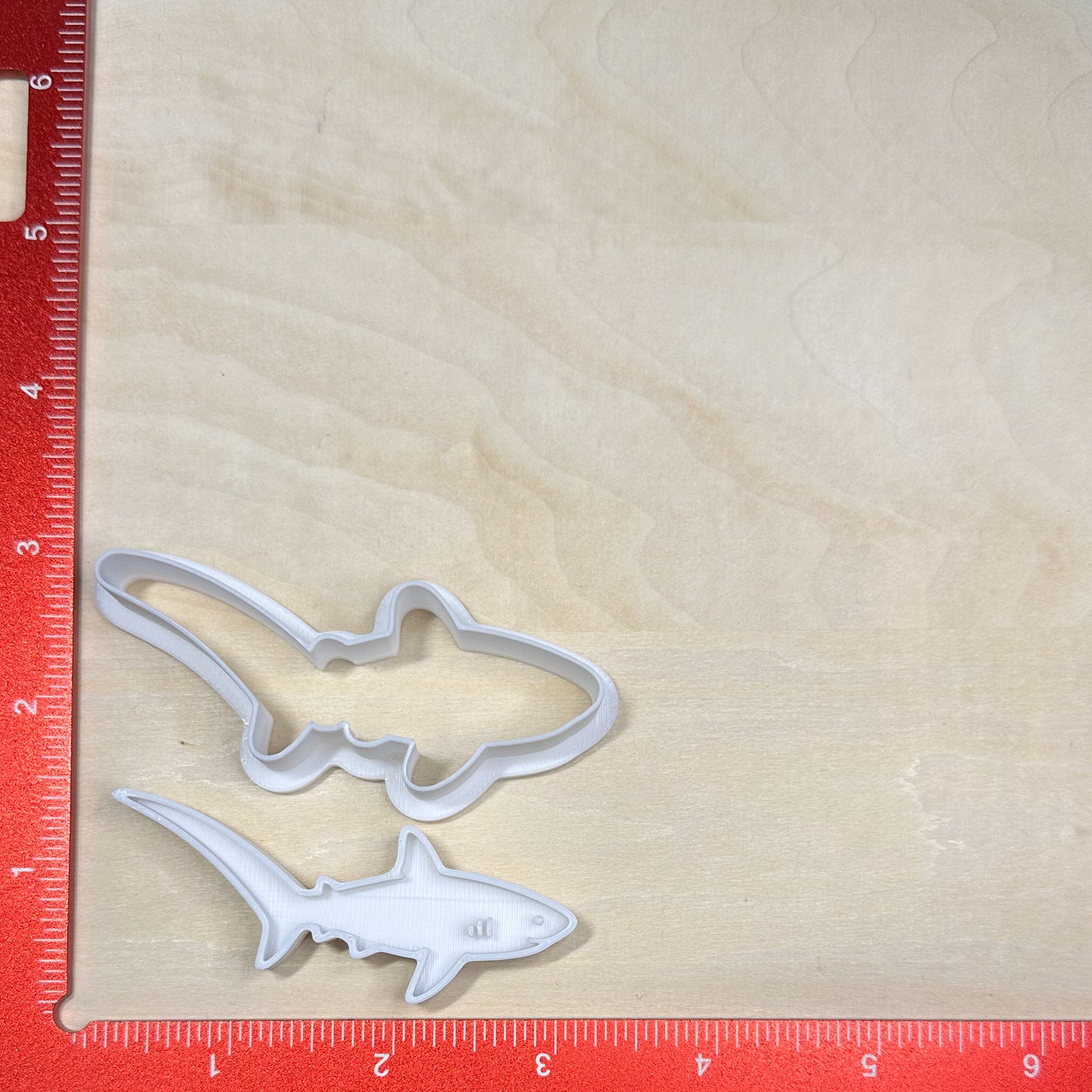 Sharks - Custom 3D Printed Cookie Cutter + Stamp Combo