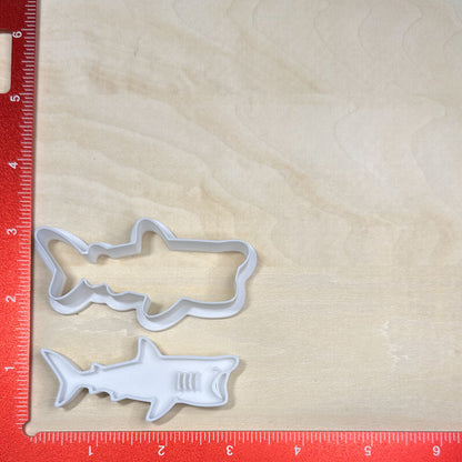 Sharks - Custom 3D Printed Cookie Cutter + Stamp Combo