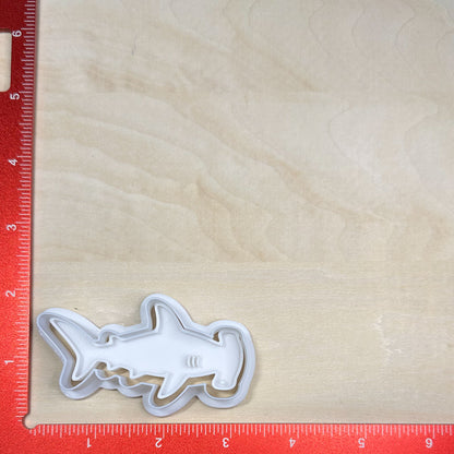 Sharks - Custom 3D Printed Cookie Cutter + Stamp Combo