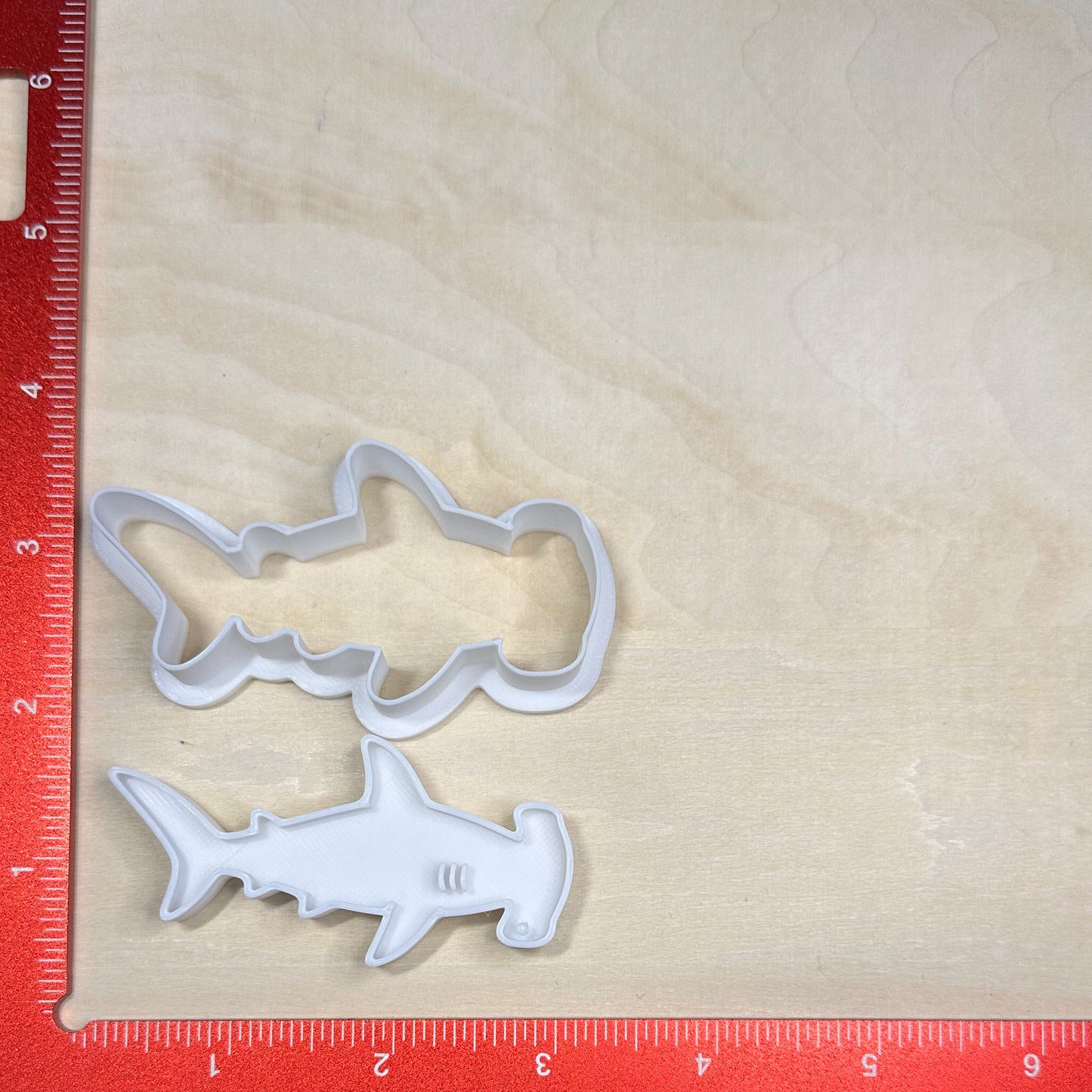 Sharks - Custom 3D Printed Cookie Cutter + Stamp Combo