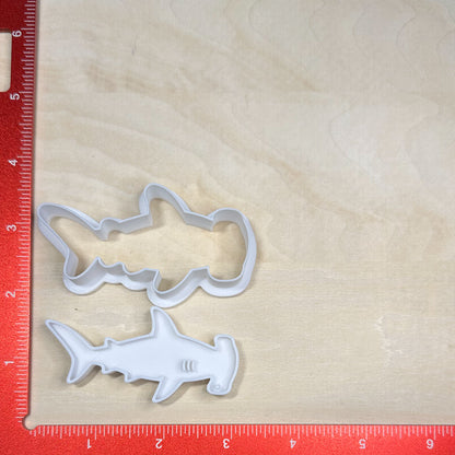 Sharks - Custom 3D Printed Cookie Cutter + Stamp Combo
