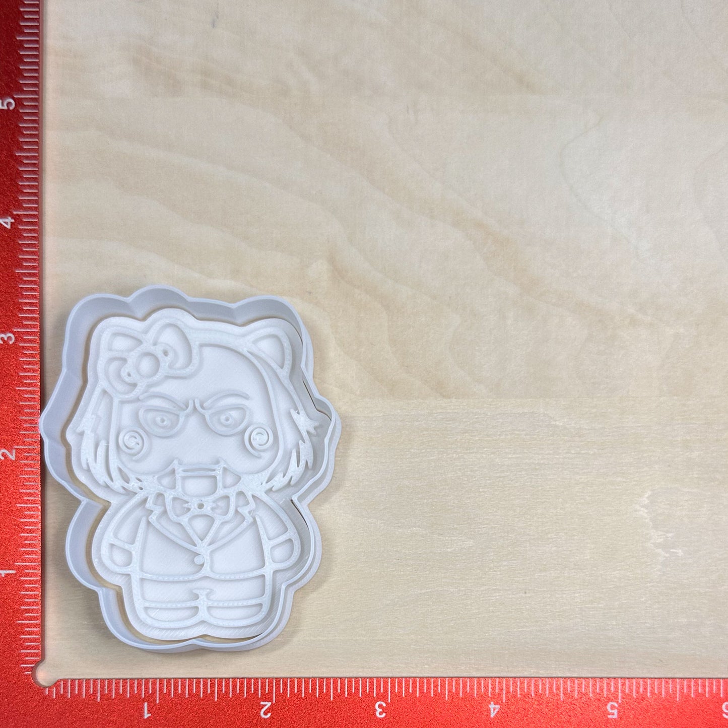 Hello Kitty Horror - Custom 3D Printed Cookie Cutter + Stamp Combo