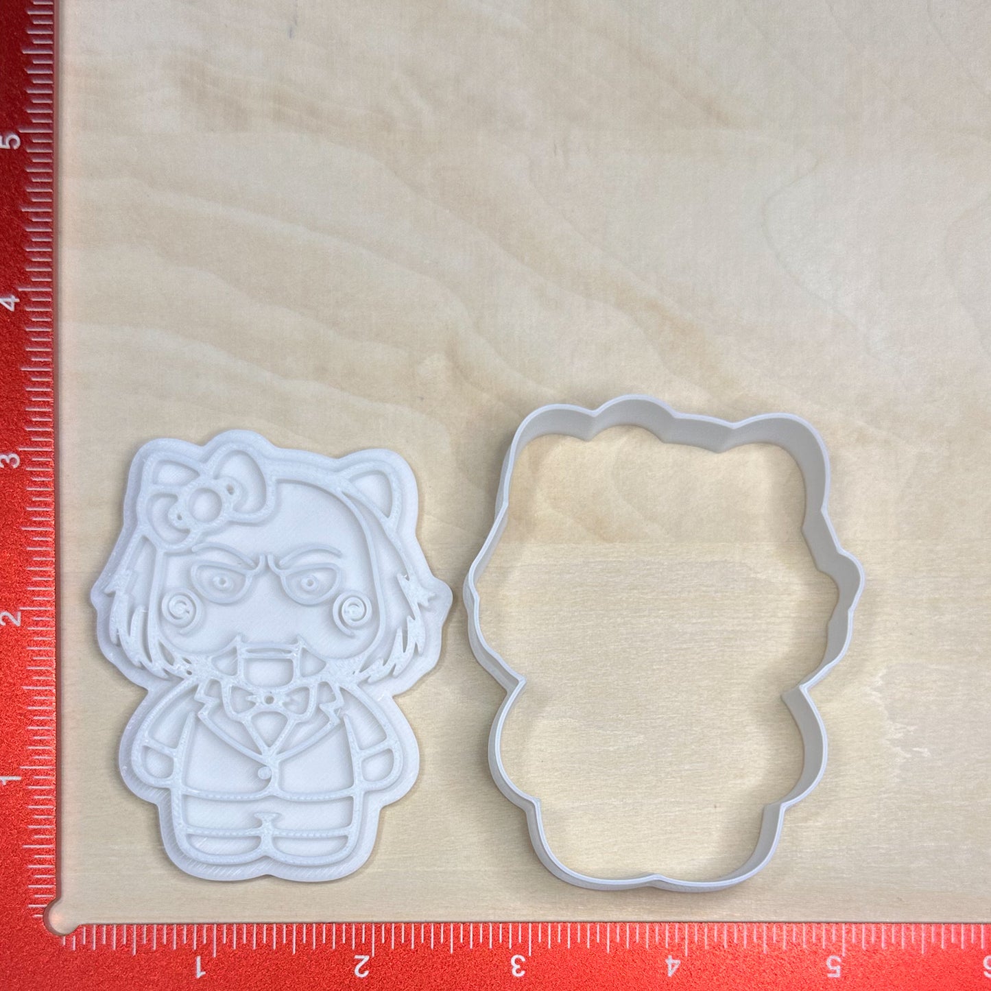 Hello Kitty Horror - Custom 3D Printed Cookie Cutter + Stamp Combo