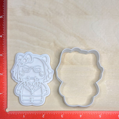Hello Kitty Horror - Custom 3D Printed Cookie Cutter + Stamp Combo