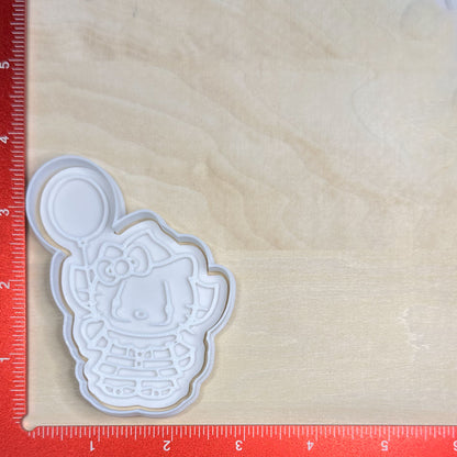 Hello Kitty Horror - Custom 3D Printed Cookie Cutter + Stamp Combo