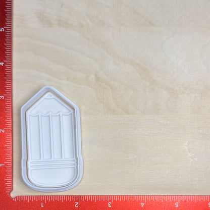 Back to School - Custom 3D Printed Cookie Cutter + Stamp Combo