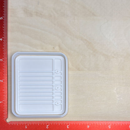 Back to School - Custom 3D Printed Cookie Cutter + Stamp Combo